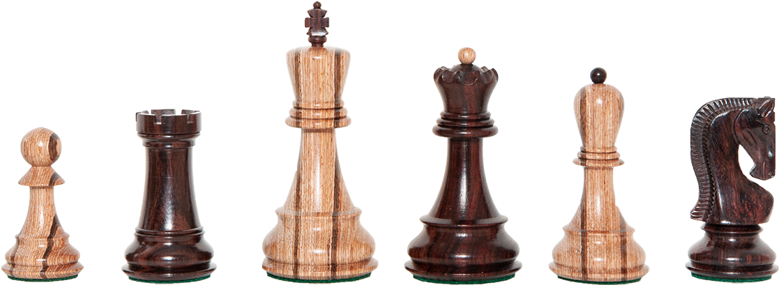 Wooden Chess Pieces Set PNG