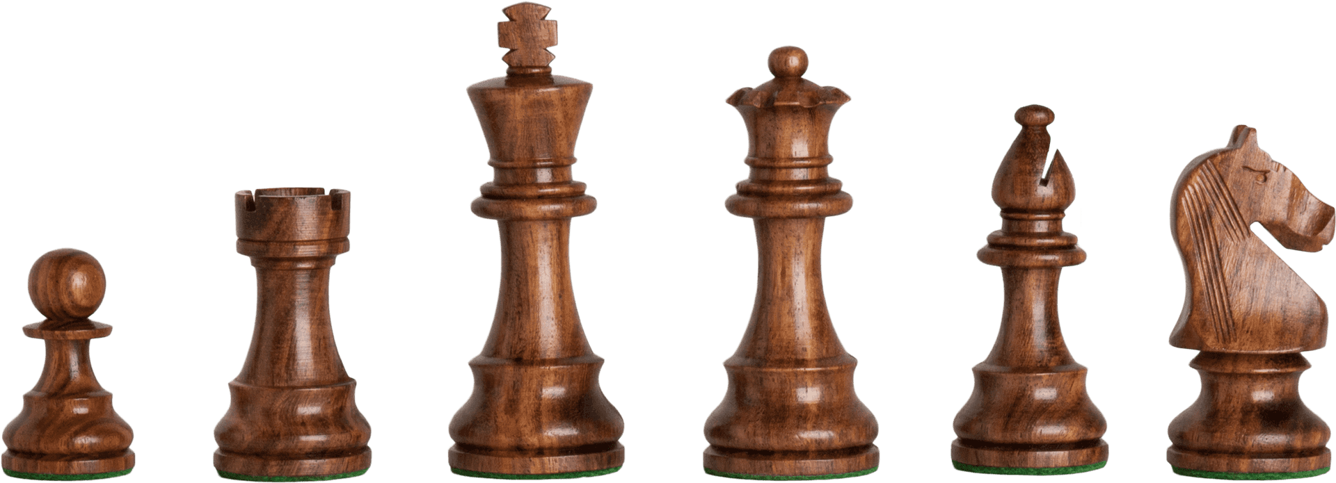 Wooden Chess Pieces Set PNG