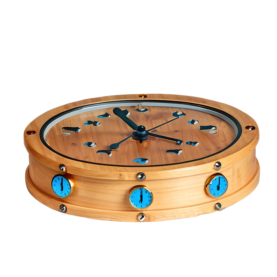 Wooden Clock Clipart Png 3 PNG