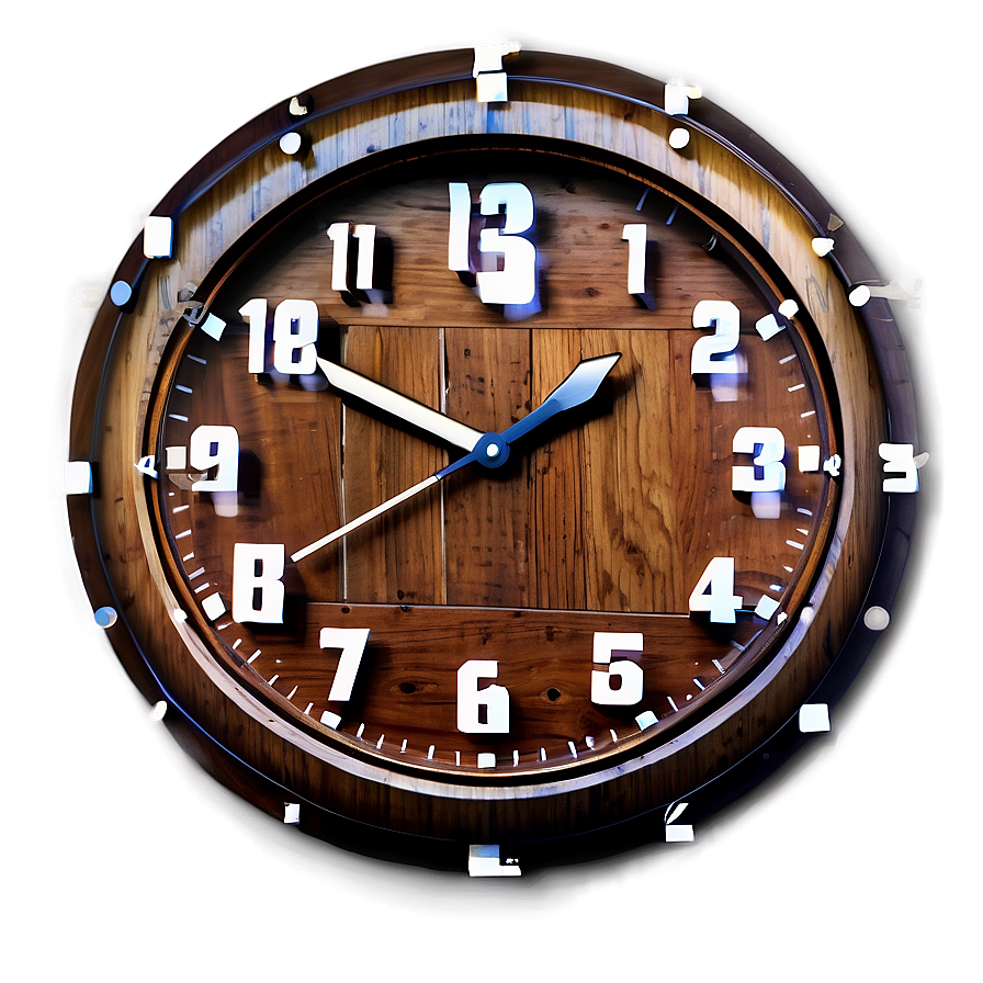 Wooden Clock Clipart Png Qlu22 PNG