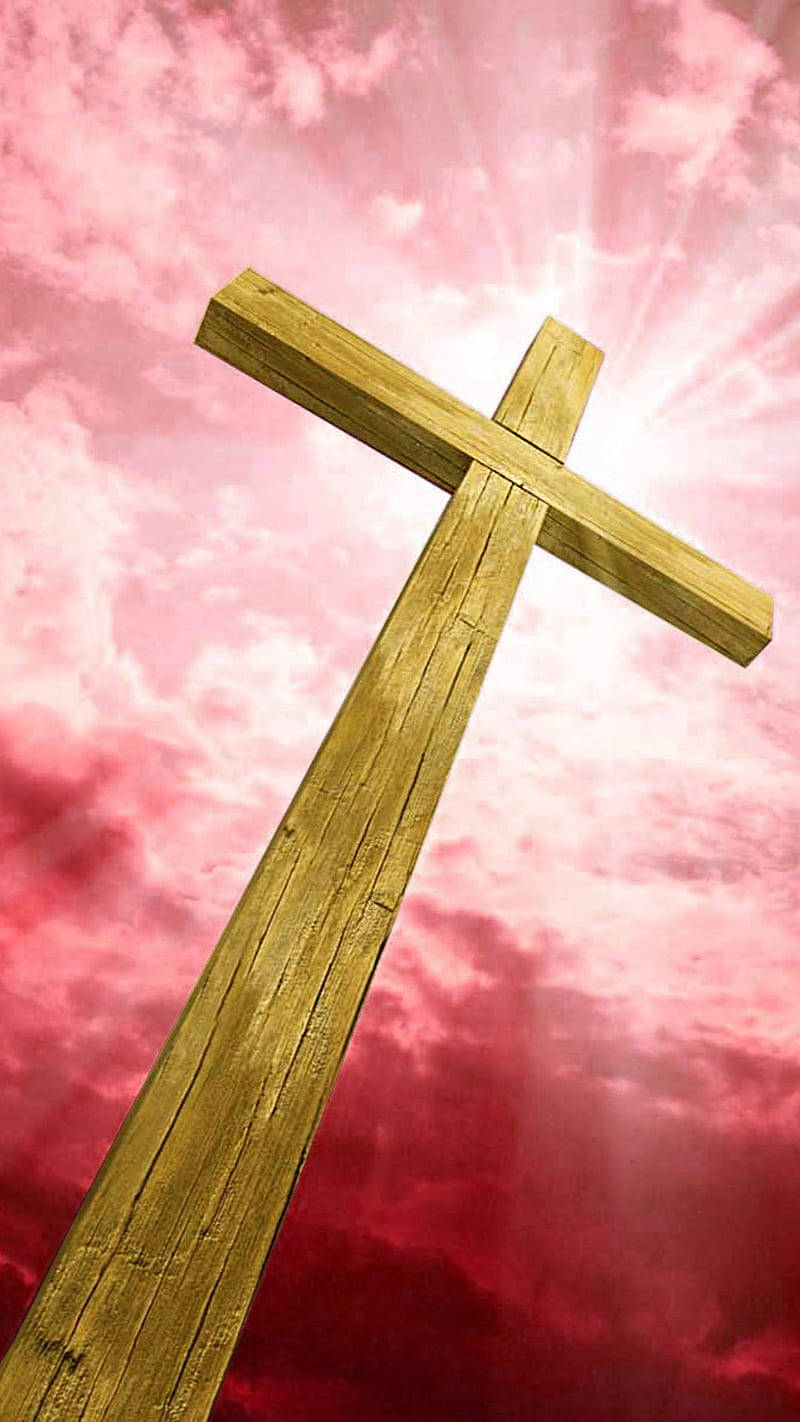 Download Wooden Cross Against Sky Wallpaper | Wallpapers.com