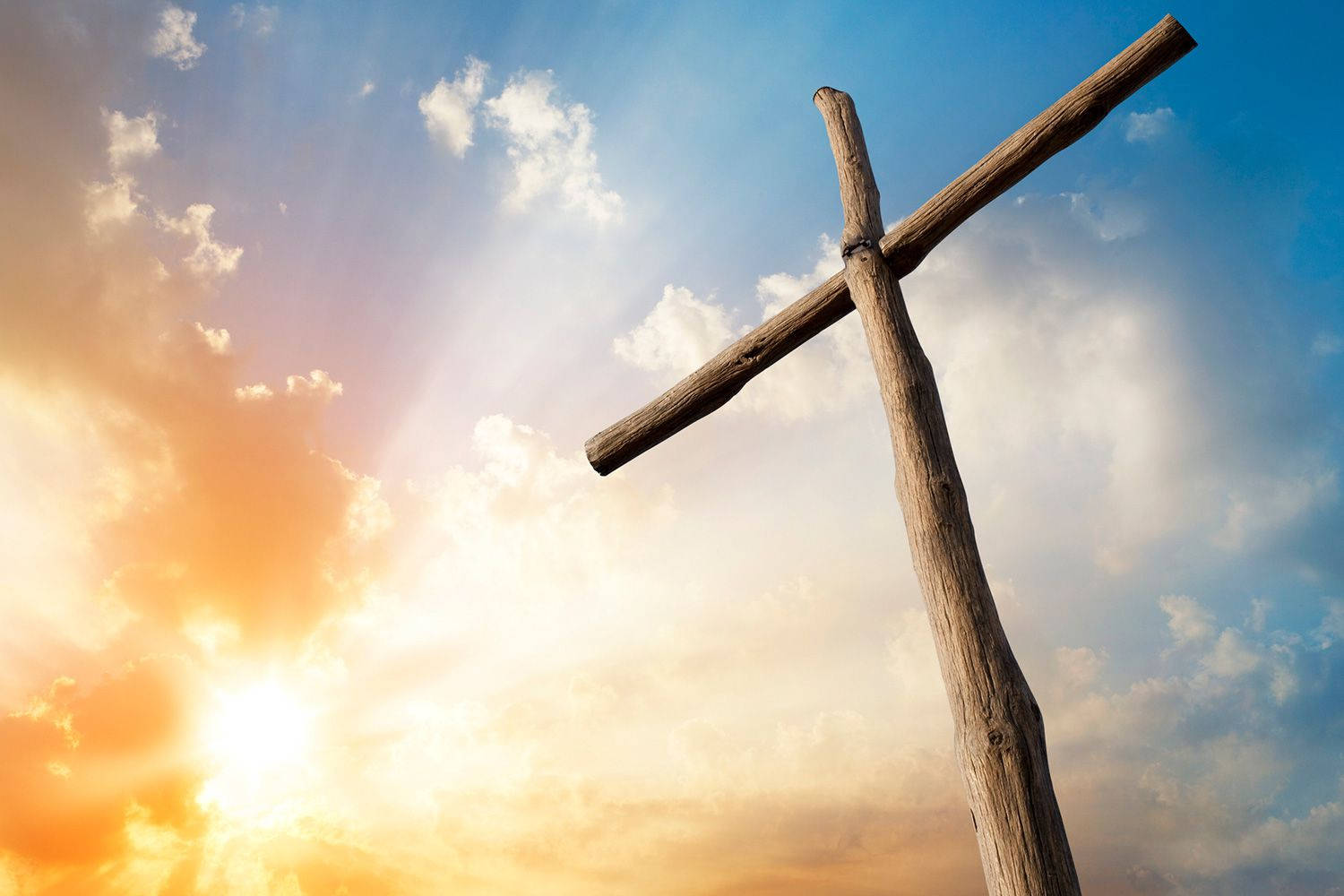 Wooden Cross Symbol In The Christianity Religion Wallpaper