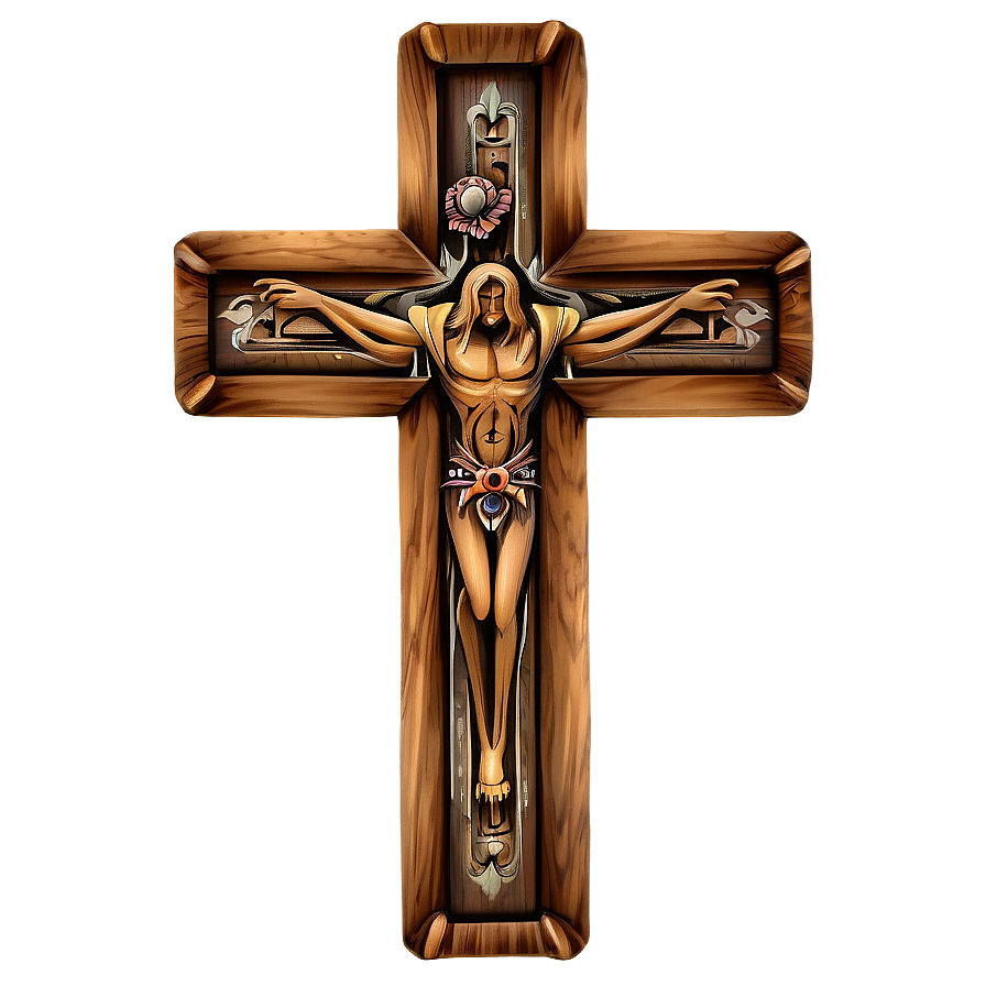 Wooden Cross Tattoo Design Png 05252024 PNG