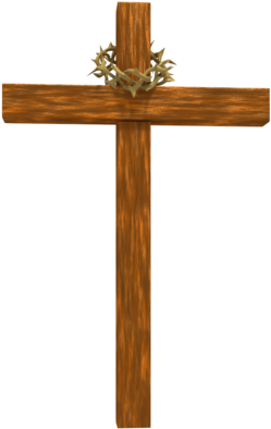 Wooden Crosswith Crownof Thorns PNG
