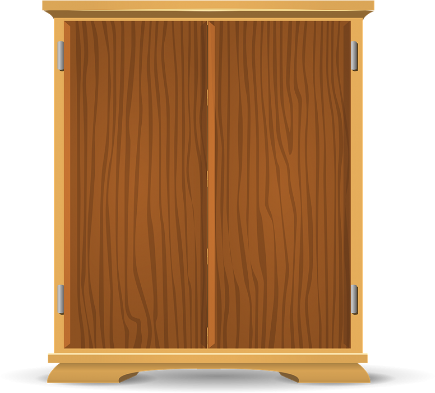 Wooden Cupboard Closet Illustration PNG