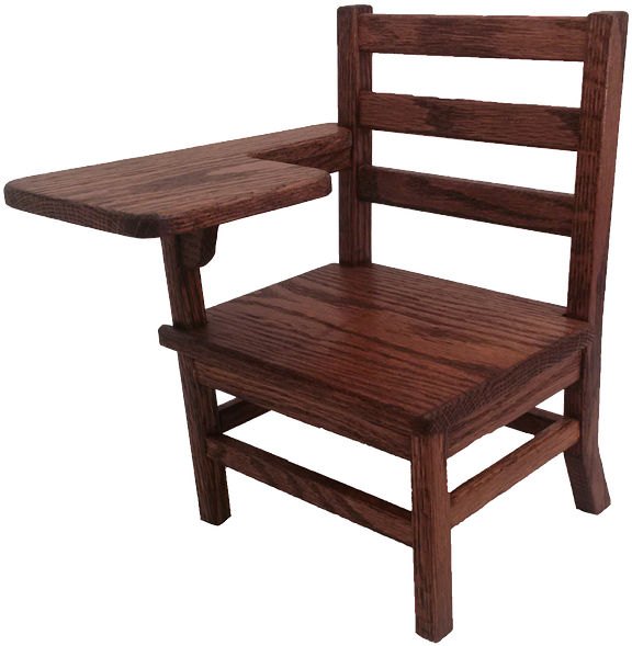 Wooden Deck Chair With Side Table PNG