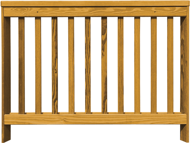 Wooden Deck Railing Section PNG