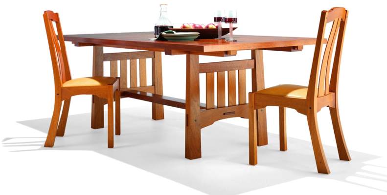 Wooden Dining Table Set With Food PNG