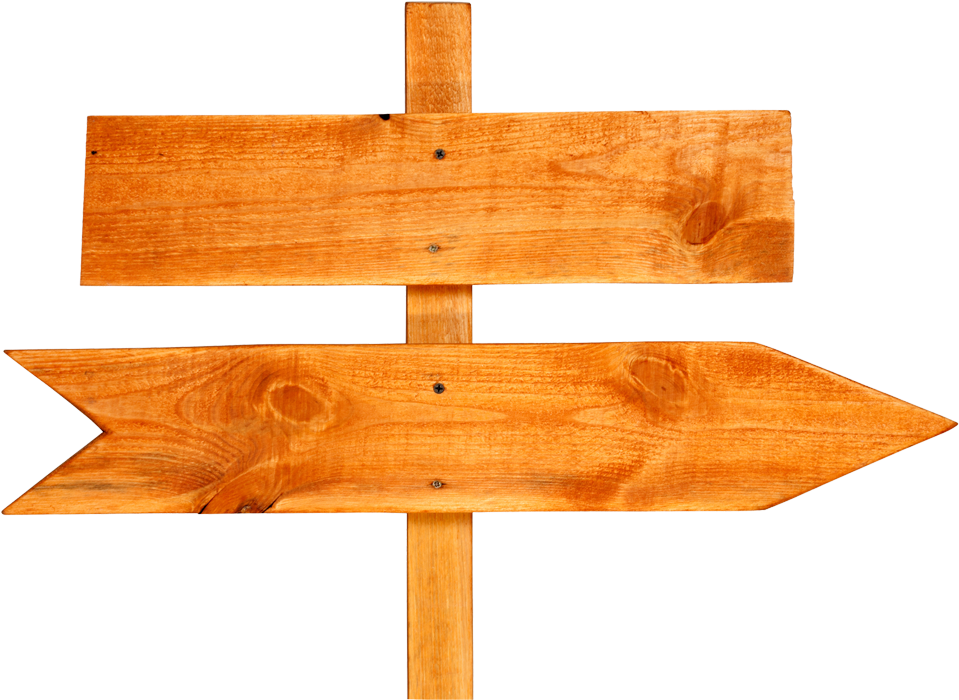 Wooden Directional Signpost.png PNG