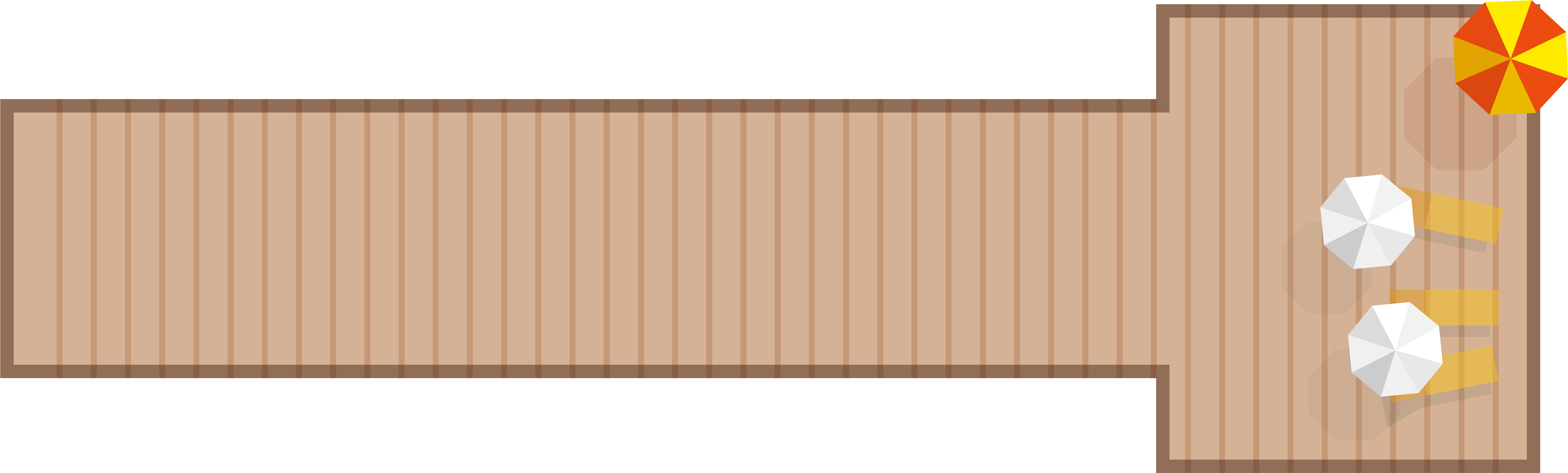 Wooden Dock Top View Illustration PNG