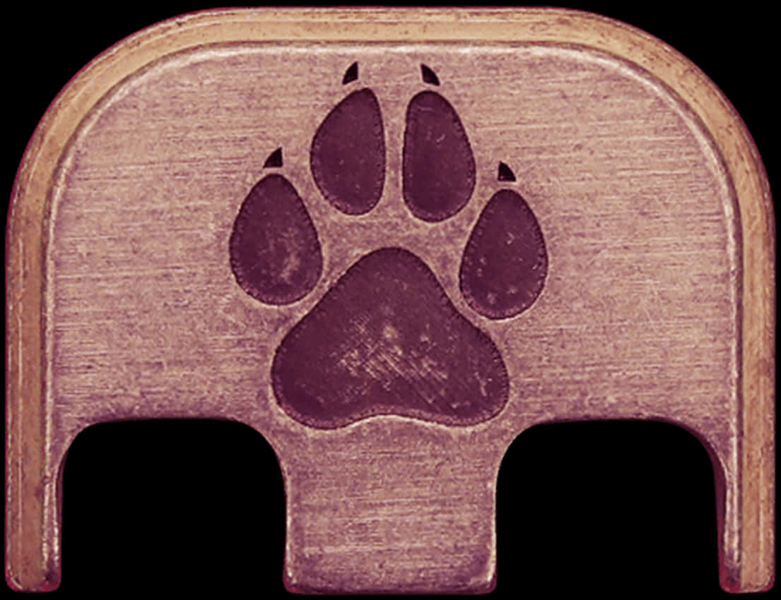 Wooden Dog Paw Cutout PNG