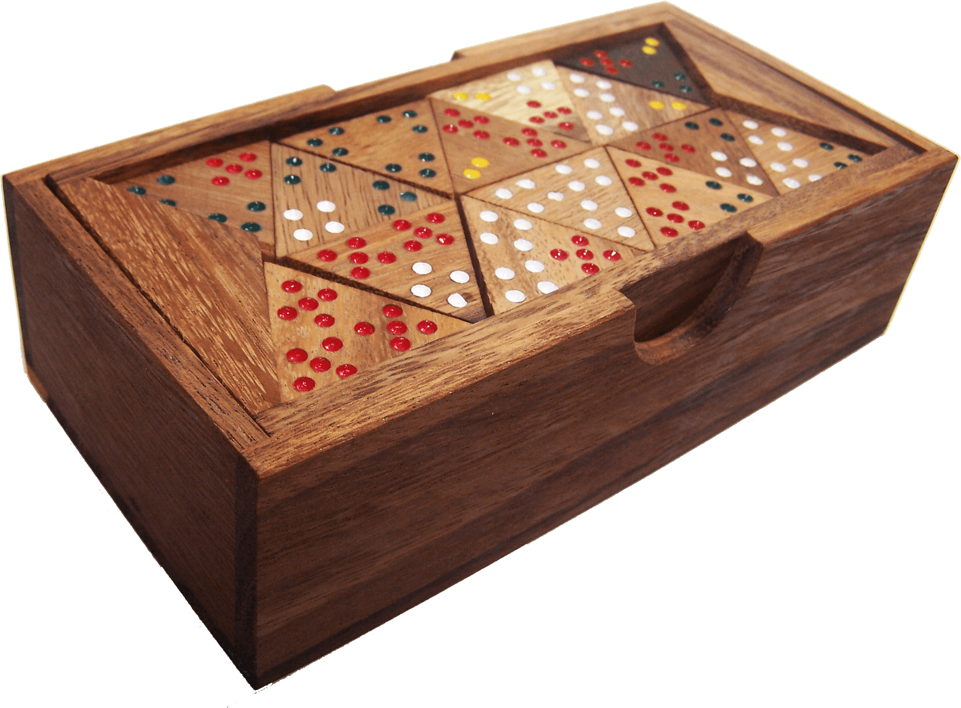 Wooden Domino Setin Box PNG