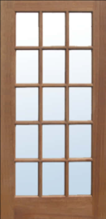 Wooden Doorwith Glass Panels.jpg PNG
