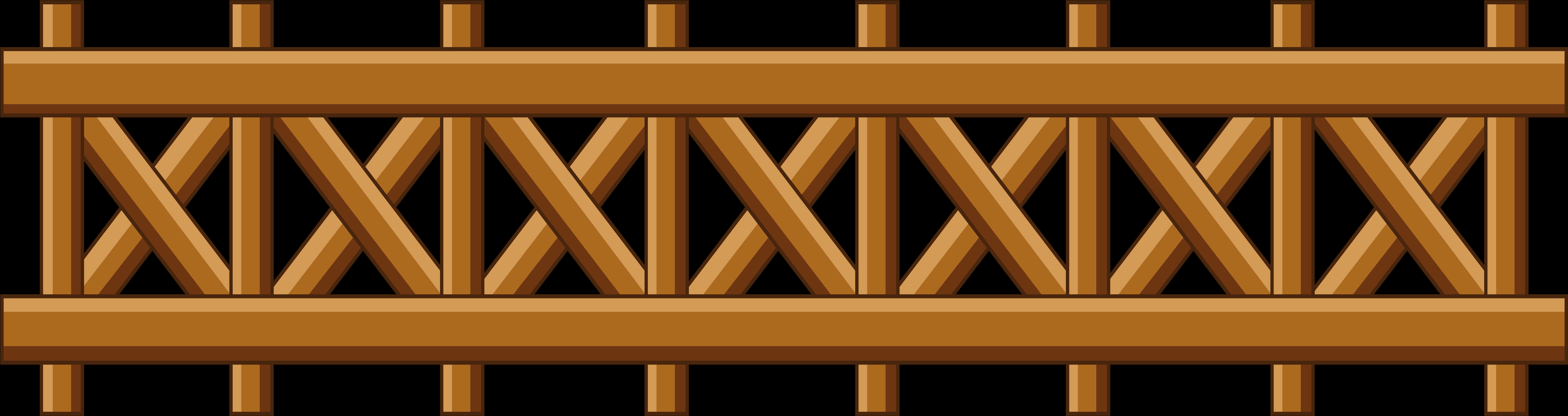 Wooden Fence Design Vector PNG