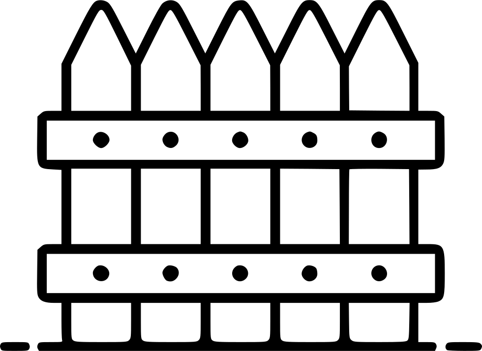 Wooden Fence Outline Graphic PNG