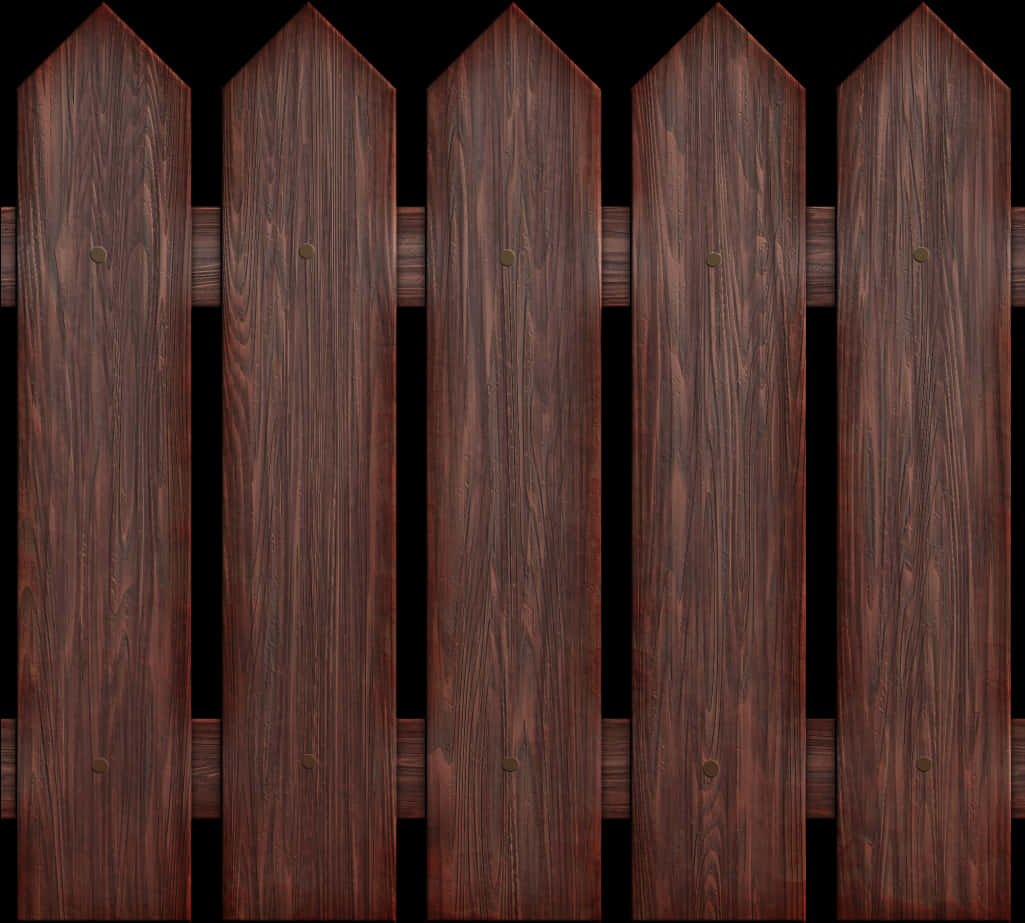 Wooden Fence Texture Dark Brown PNG
