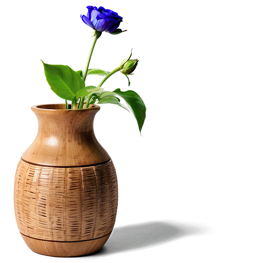 Wooden Flower Vase Png 1 PNG