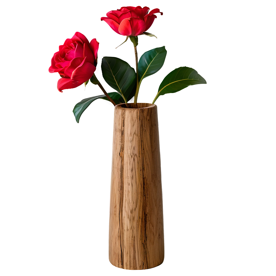 Wooden Flower Vase Png Pyq PNG