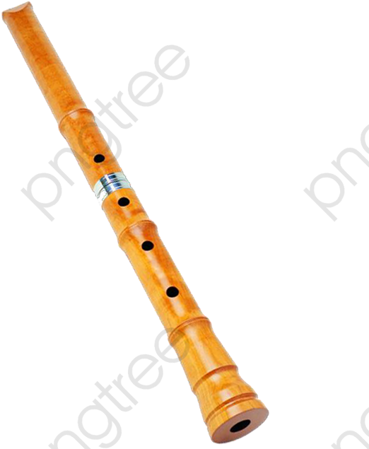 Wooden Flute Isolatedon Transparent Background PNG