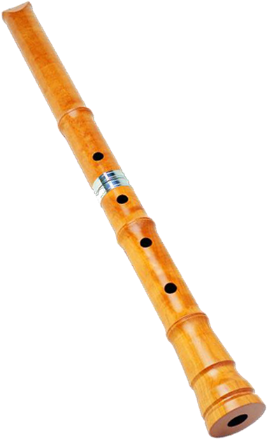 Wooden Flute Isolatedon White PNG
