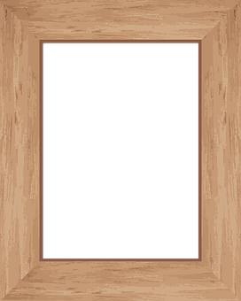 Wooden Frame Black Background PNG