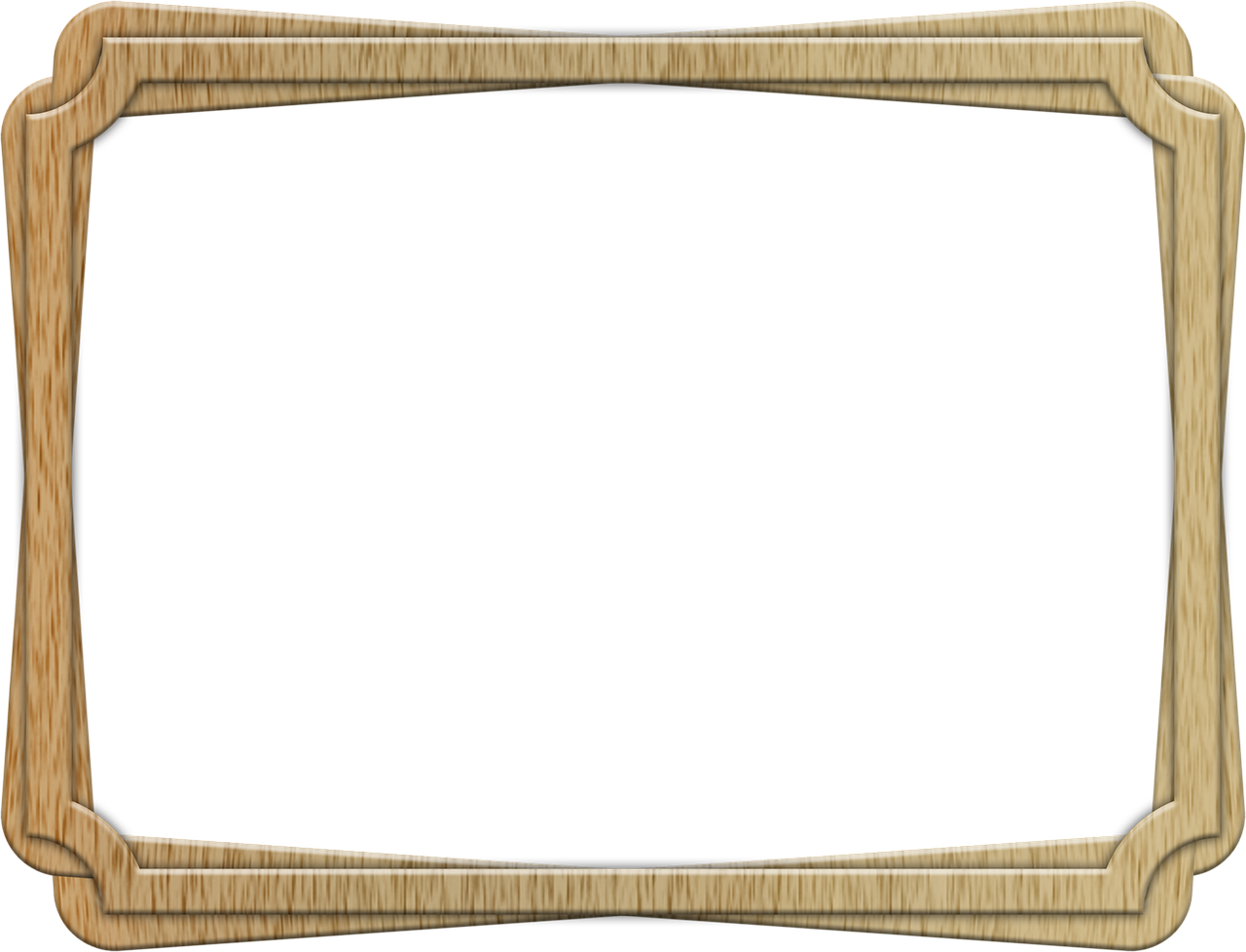 Wooden Frame Texture Design PNG