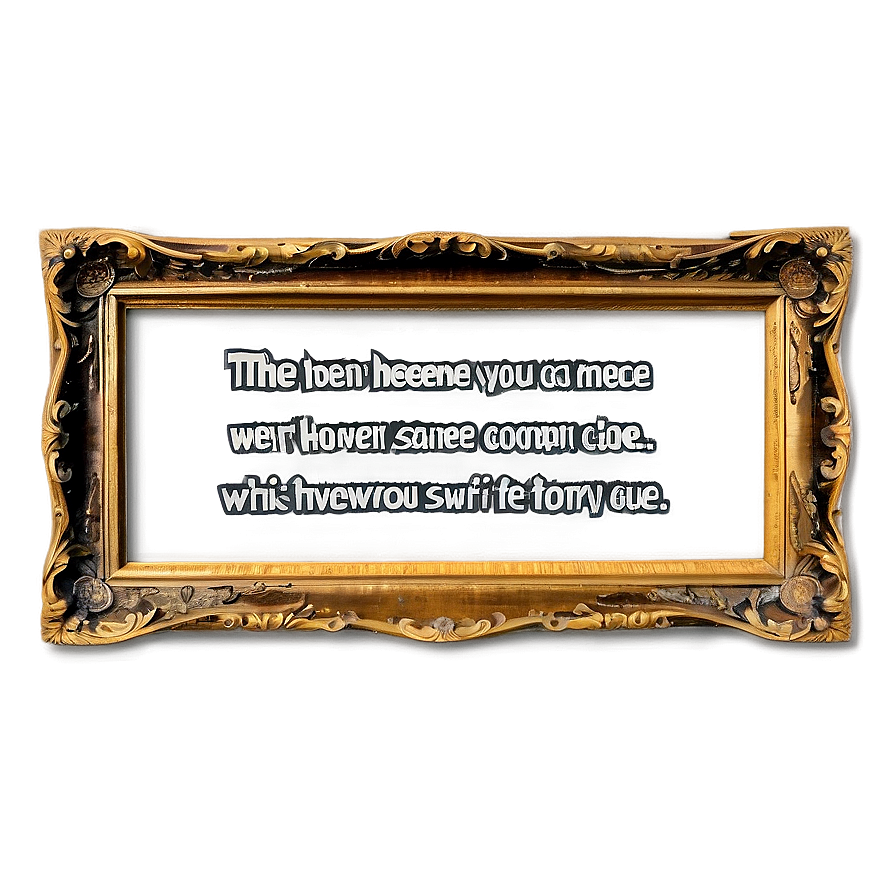 Wooden Frame With Quotes Png 24 PNG