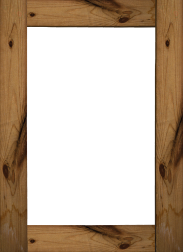 Wooden Frameon Blue Background PNG