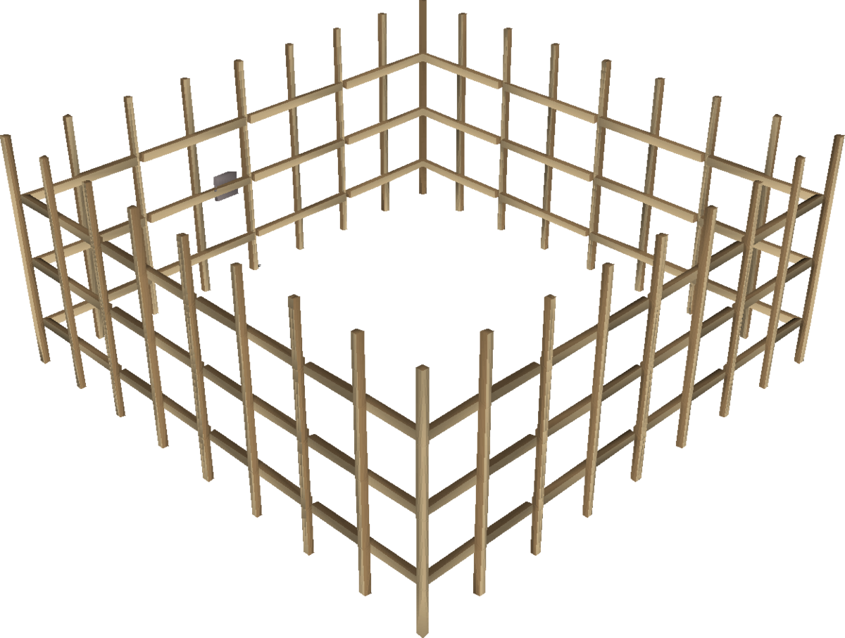 Wooden Framework Structure3 D PNG