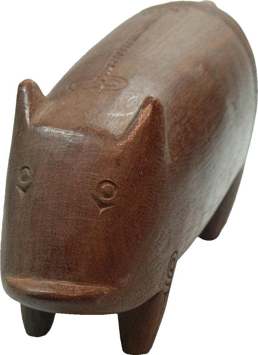 Wooden Guinea Pig Sculpture PNG