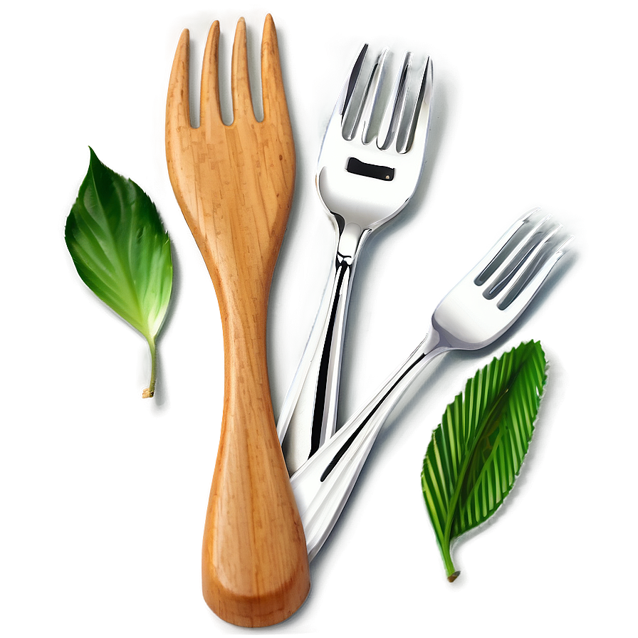 Wooden Handle Fork Png 05252024 PNG