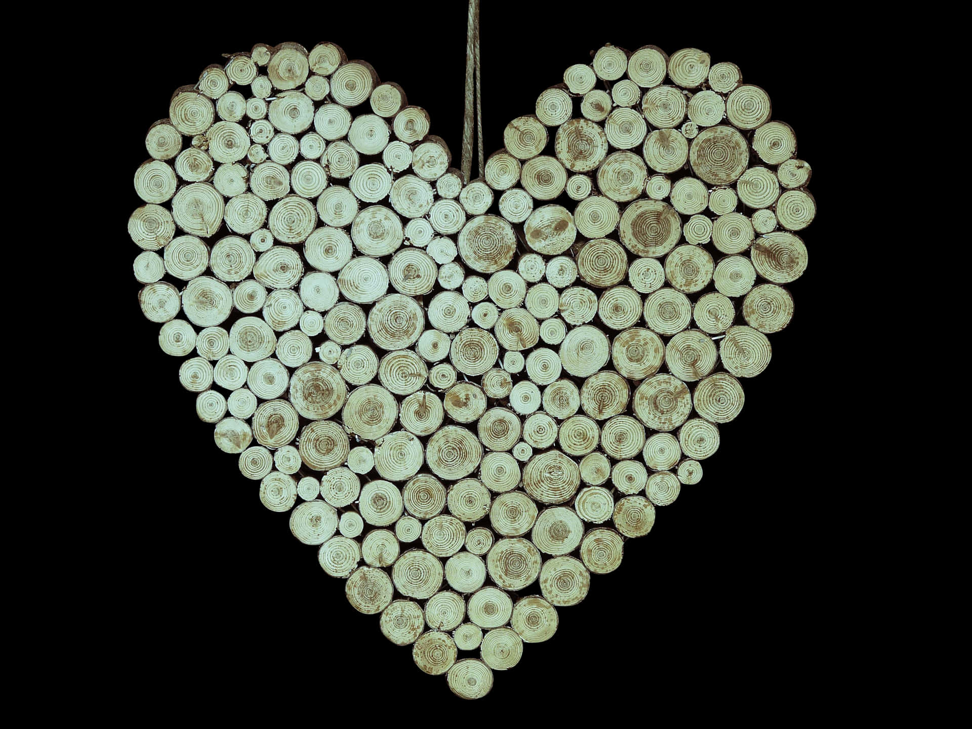 Wooden Heart Artwork PNG