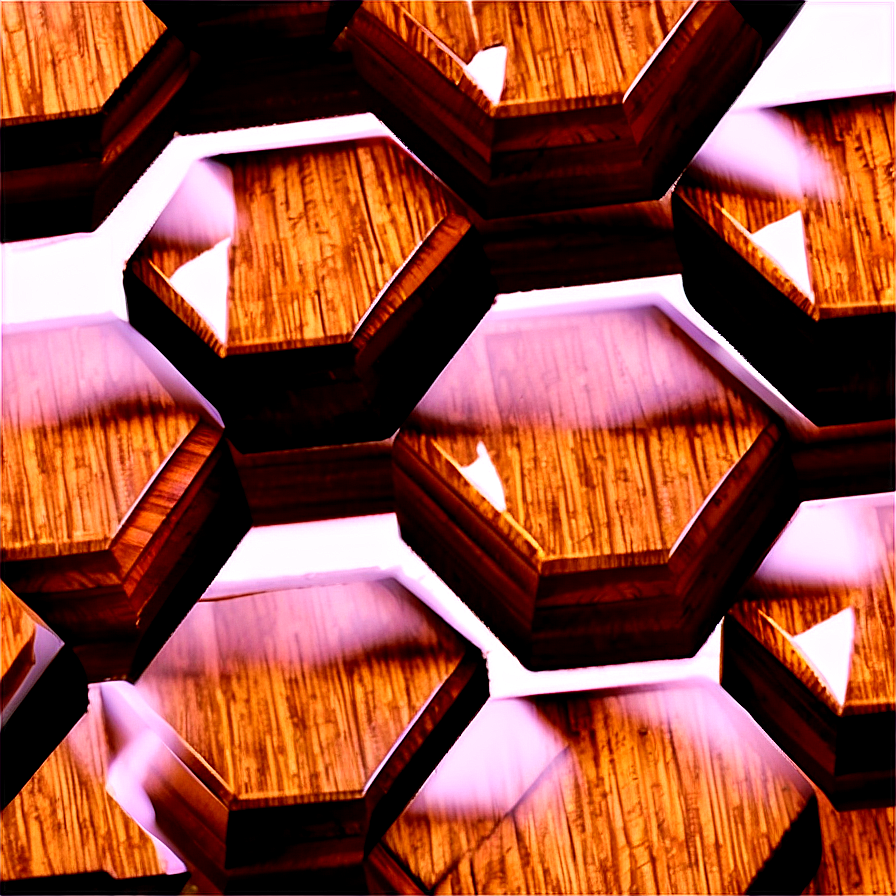 Wooden Hexagon Pattern Png 06202024 PNG