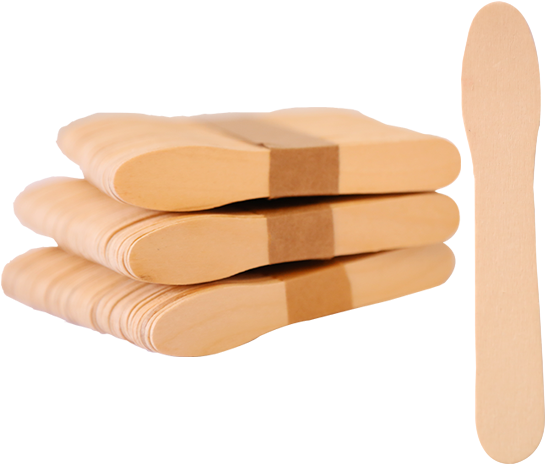 Wooden Ice Cream Spoons Stacked PNG