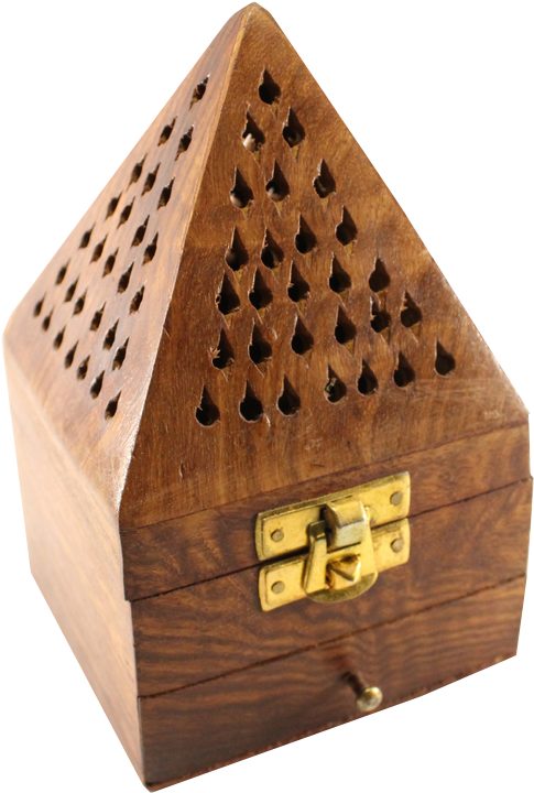 Wooden Incense Burner Box PNG