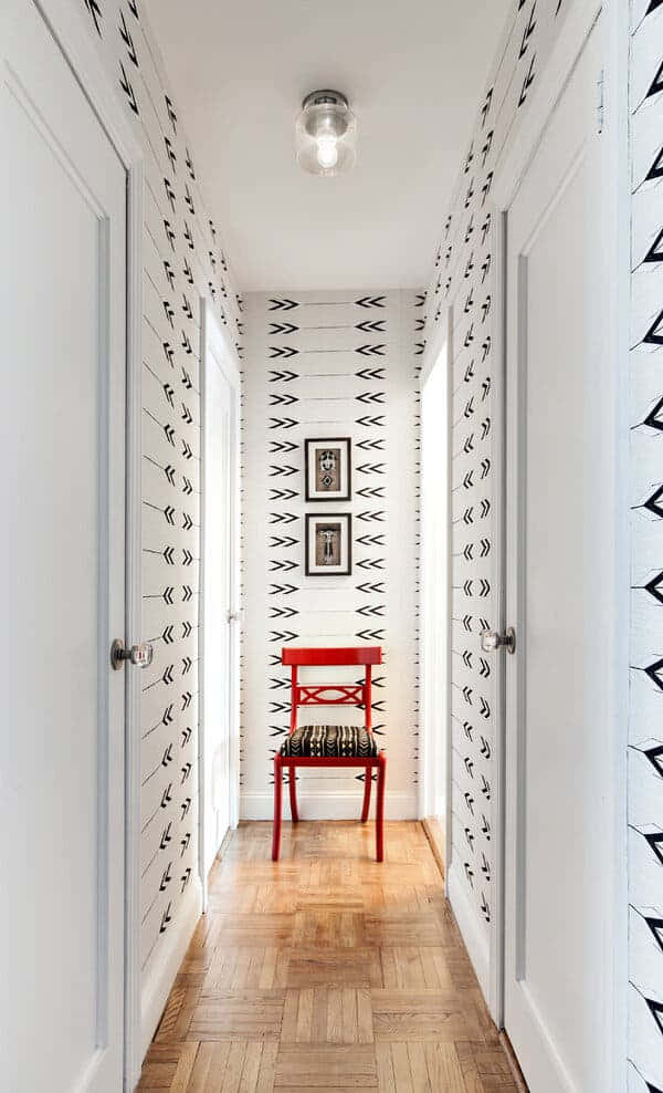 Wooden Ladderback Chair In Hallway Picture