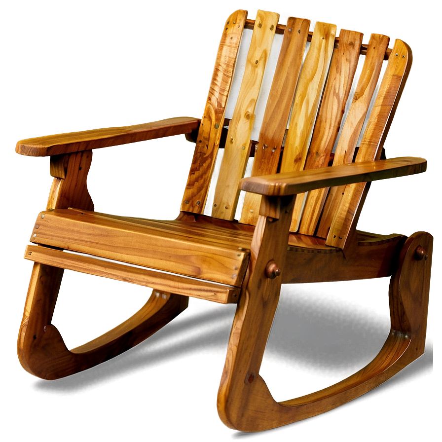 Wooden Lawn Chair Png 06132024 PNG