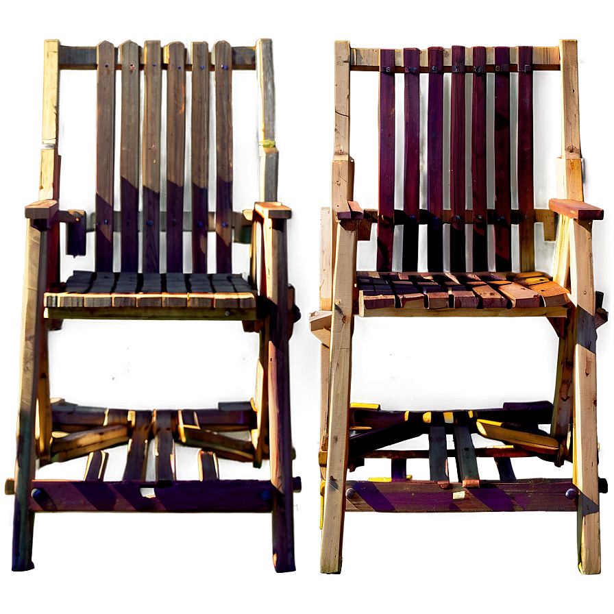 Wooden Lawn Chair Png Rtw PNG