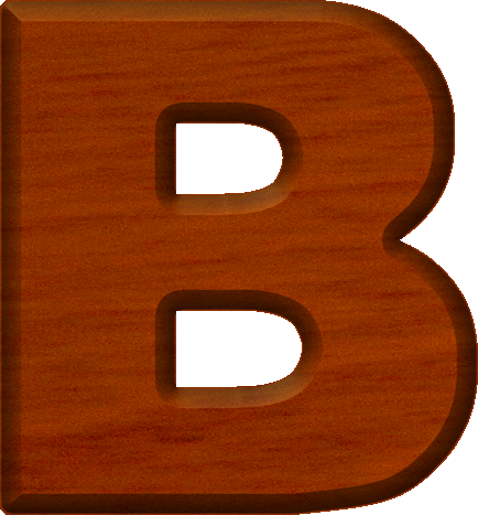 Wooden Letter B Texture PNG