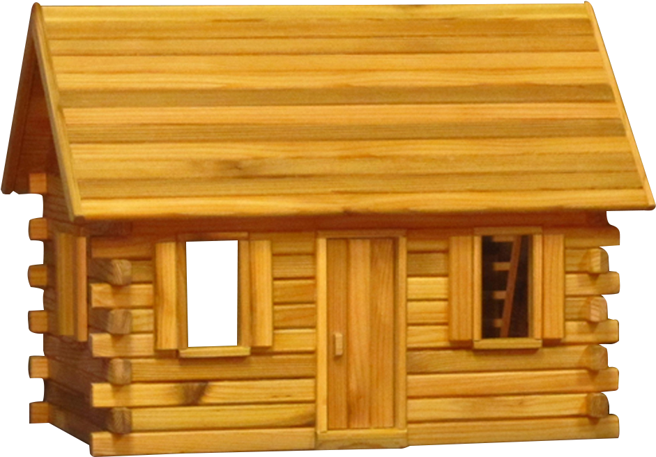 Wooden Log Cabin Model.png PNG