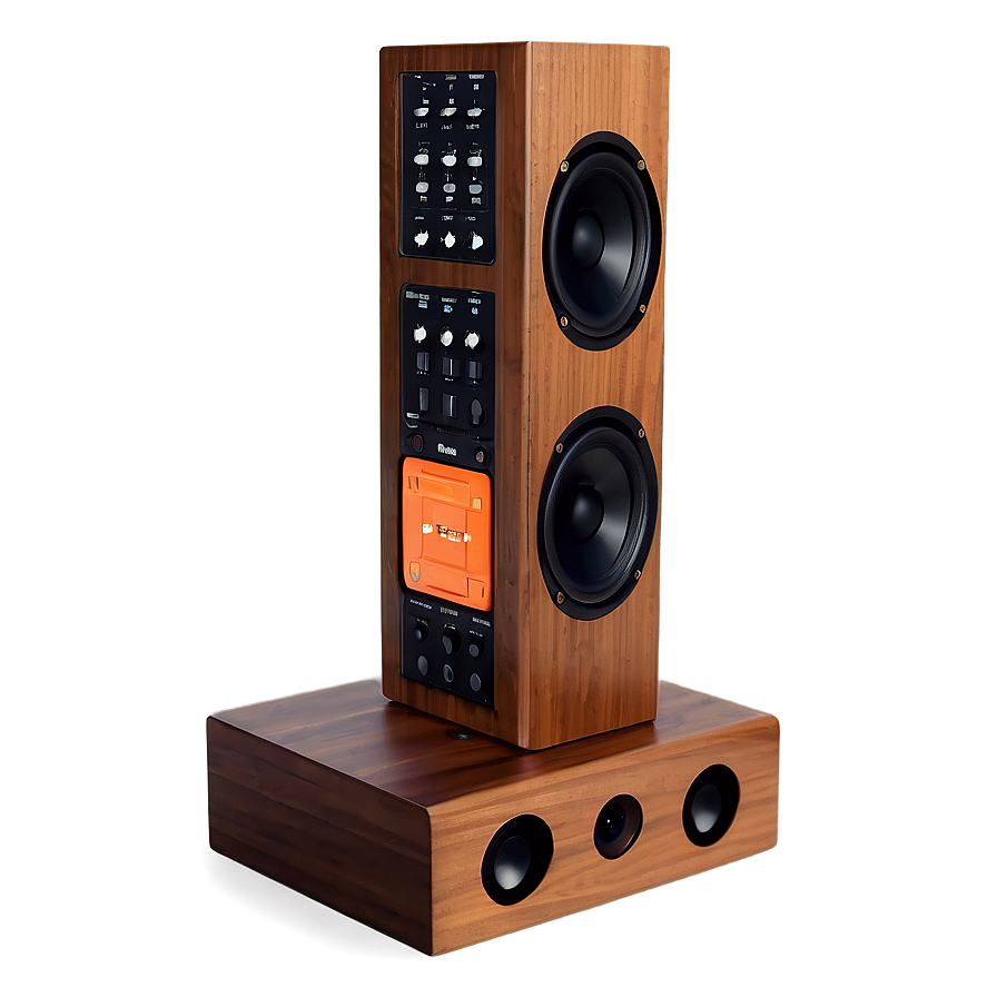 Wooden Music Player System Png 05252024 PNG