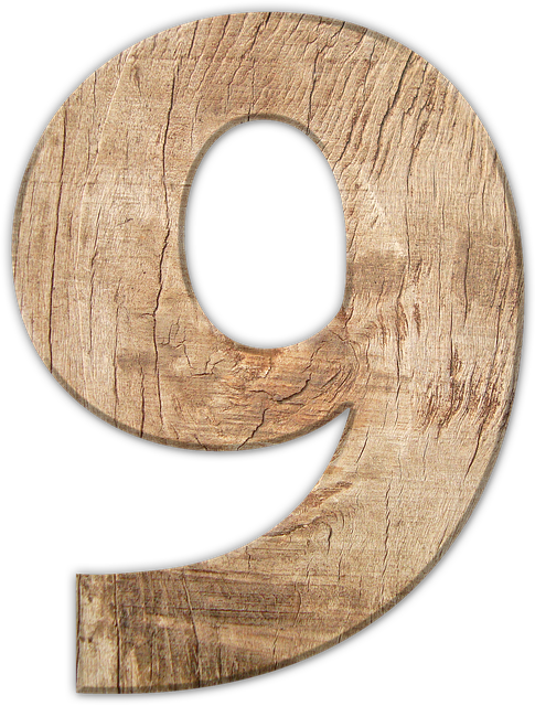Wooden Number9 Texture PNG