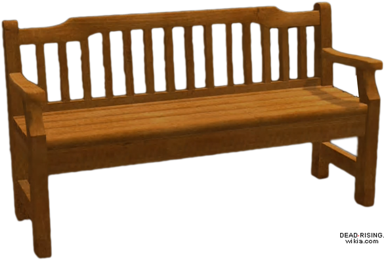 Wooden Park Bench Isolated PNG
