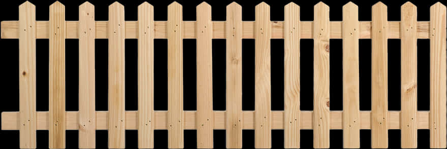 Wooden Picket Fence Isolated PNG