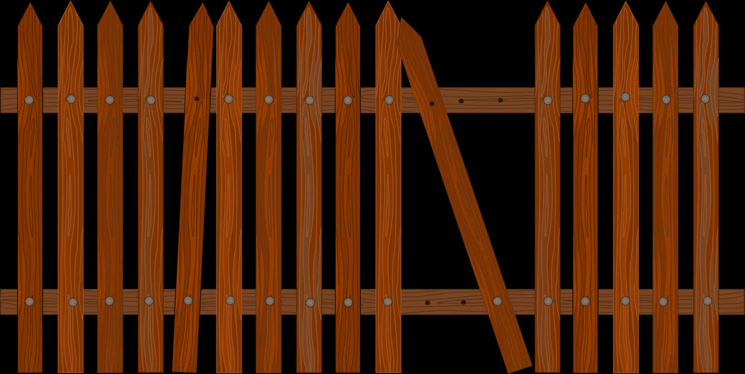 Download Wooden Picket Fencewith Gate | Wallpapers.com