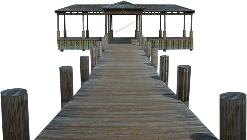 Wooden Pier Over Water PNG