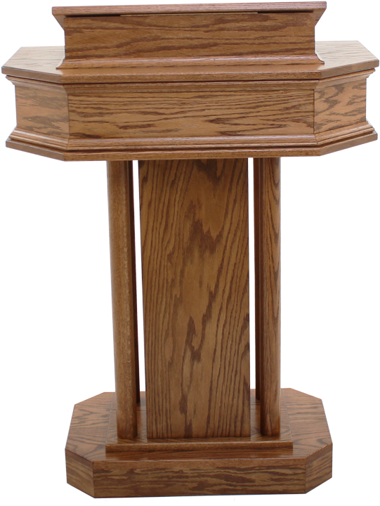 Wooden Podium Stand PNG