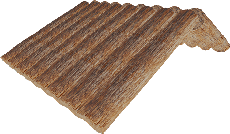 Wooden Roof Texture Isolated PNG
