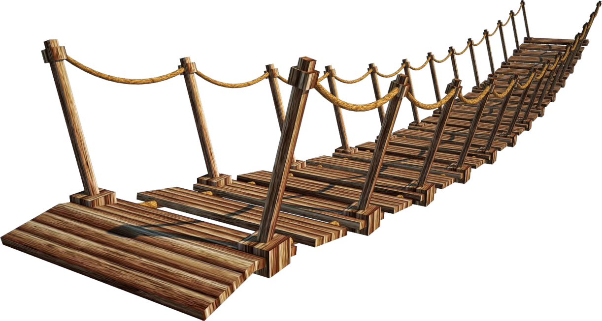 Wooden Rope Bridge Graphic PNG