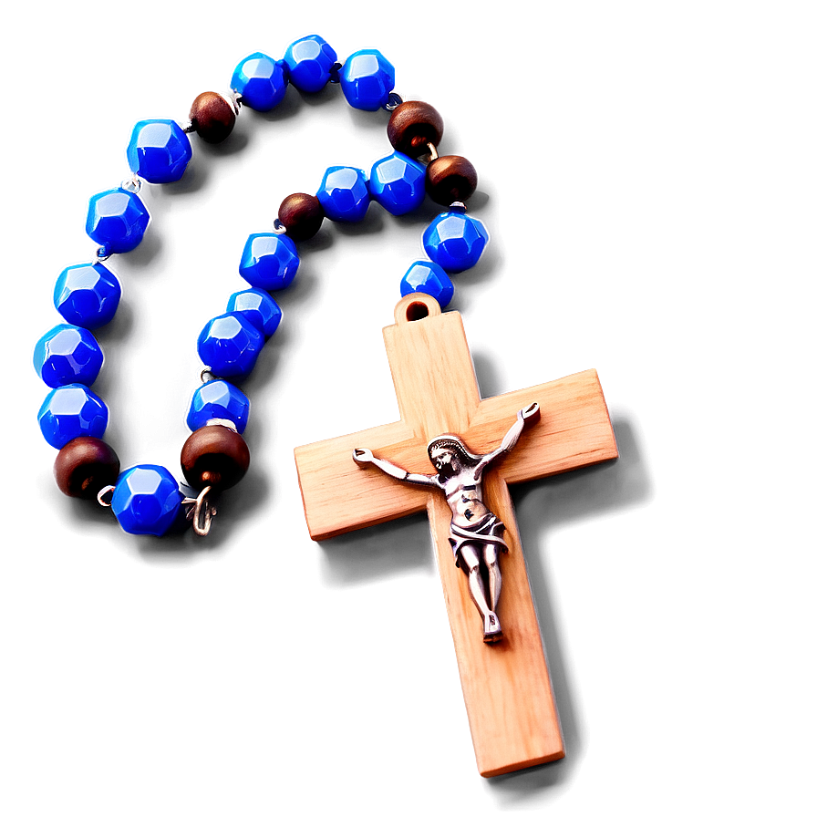 Wooden Rosary Cross Png Tsy PNG